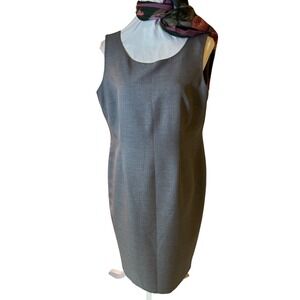 Y2K Black Label by‎ Evan Picone Gray Sleeveless Dress Career Professional